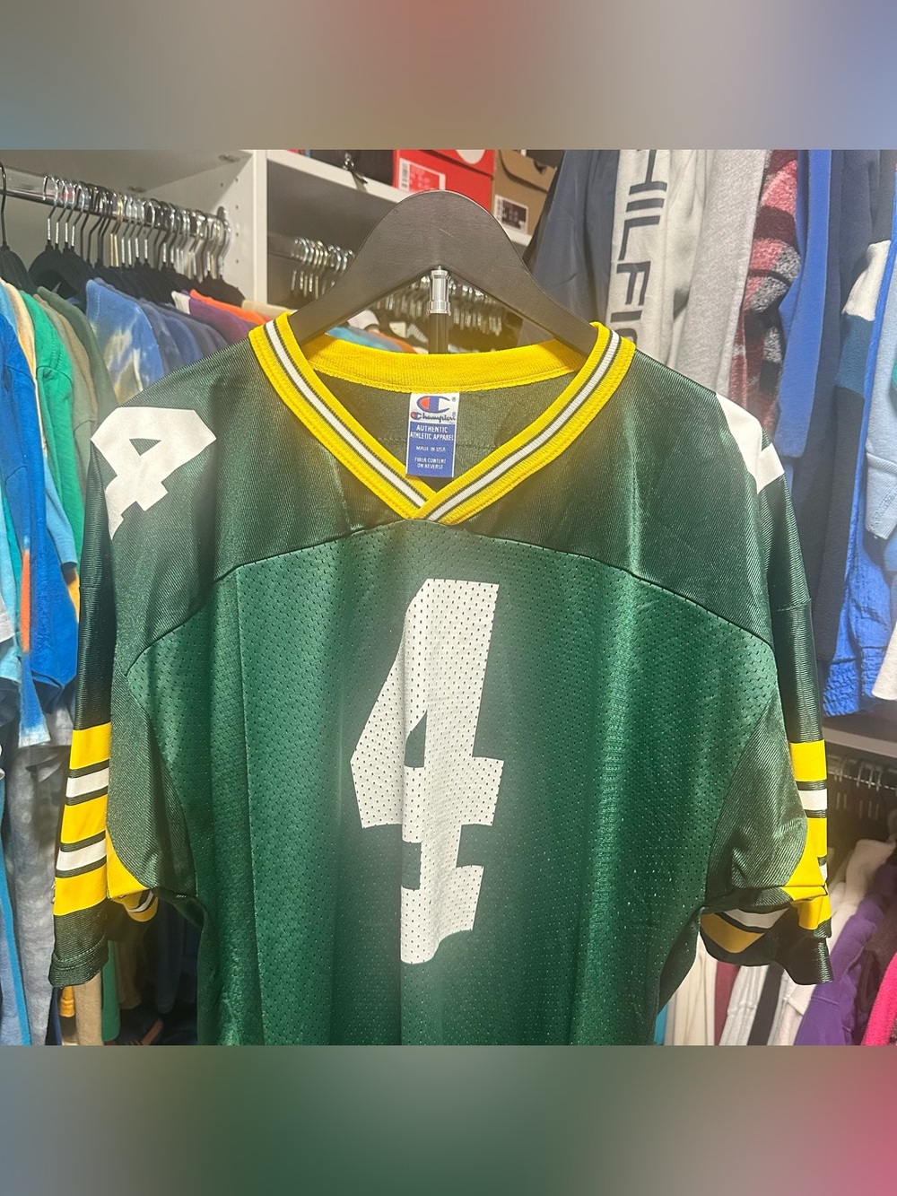 Vintage Champion Green Bay Packers Brett Favre Football Jersey Size 44